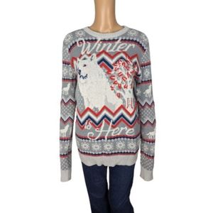 Game of Thrones Gray Winter is Here Sweater M